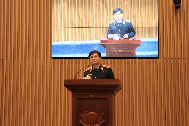 Đồng chí Nguyễn Đăng Thắng, Phó Vụ trưởng Vụ 7 phát biểu tại Hội nghị