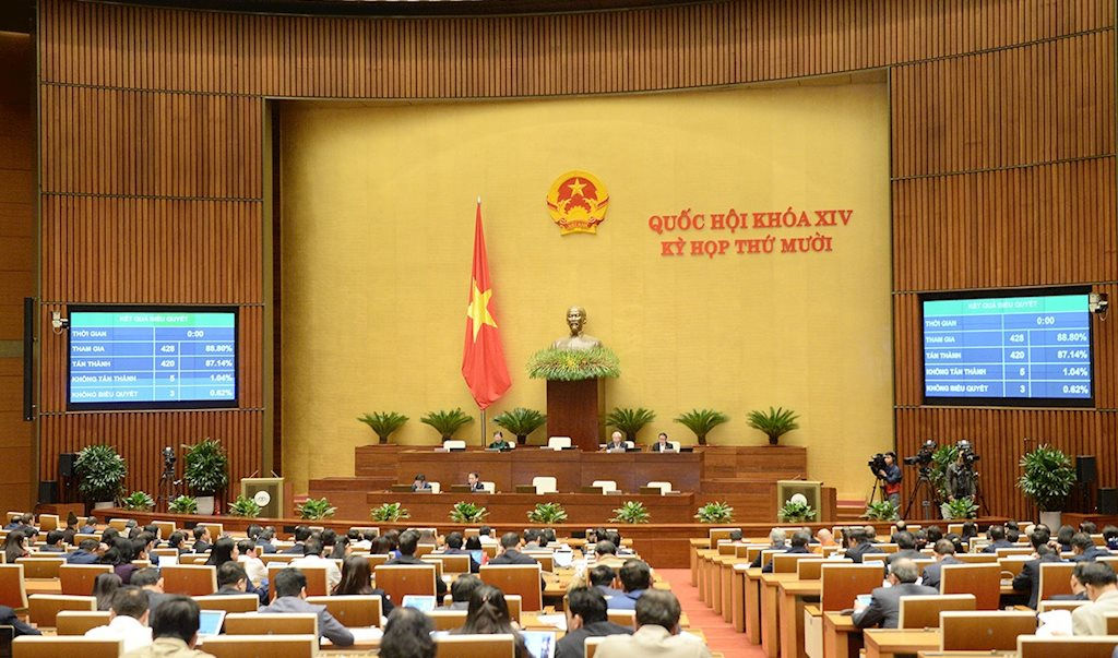 Quốc hội tiến hành biểu quyết thông qua Nghị quyết về tổ chức chính quyền đô thị tại Tp. Hồ Chí Minh