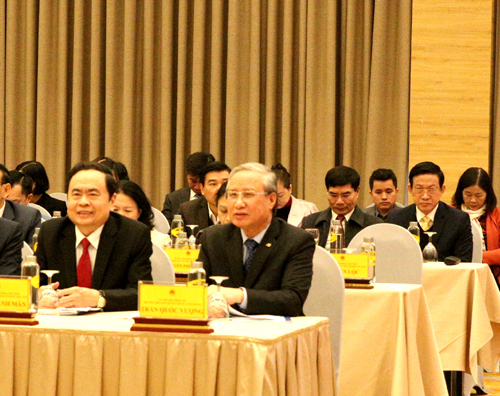 Thường trực Ban Bí thư Trần Quốc Vượng tham dự Hội nghị. Ảnh:VGP/Nguyễn Hoàng