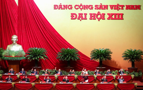 Tại phiên trù bị, Đại hội thông qua: Quy chế làm việc, Chương trình làm việc, Quy chế bầu cử Đại hội XIII và Báo cáo thẩm tra tư cách đại biểu… Ảnh: VGP/Nhật Bắc