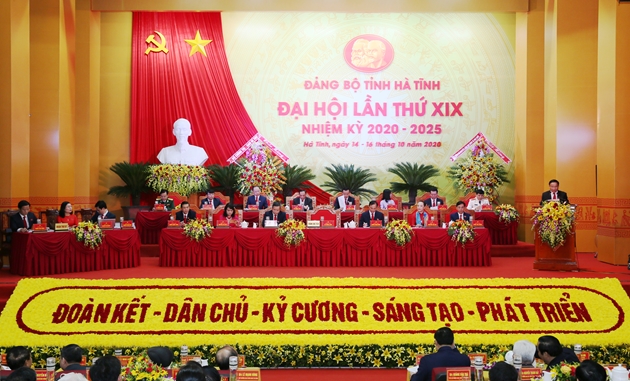  Đại hội Đại biểu Đảng bộ tỉnh Hà Tĩnh lần thứ XIX, nhiệm kỳ 2020-2025